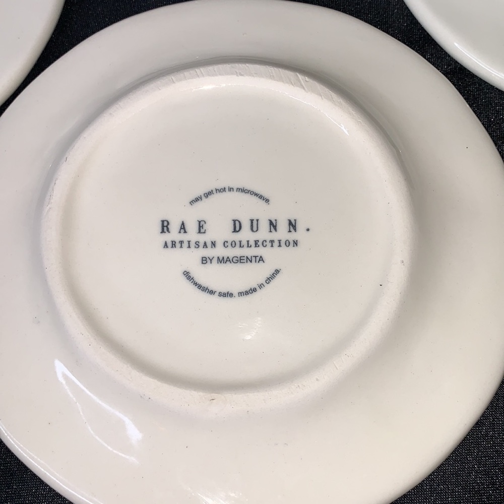Set of 4 Rae Dunn Coastal Life 6” appetizer plates - Picture 8 of 9
